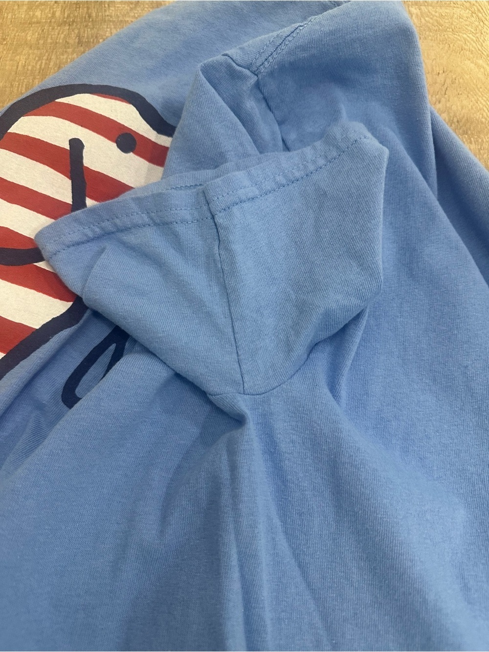 Puppie Love Patriotic Dog Graphic Tee | Washed Blue | Stars & Stripes | Size M - Picture 11 of 16